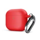 Силиконовый чехол для наушников Apple AirPods 3, Hang Case, красный, ультратонкий защитный кейс толщиной 2 мм, защита от царапин, пыли и ударов, компактный, с карабином для крепления, ArmorStandart (ARM60322) - изображение 1