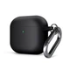 Силиконовый чехол для наушников Apple AirPods 3, Hang Case, черный, ультратонкий защитный кейс толщиной 2 мм, защита от царапин, пыли и ударов, компактный, с карабином для крепления, ArmorStandart (ARM60308) - изображение 1