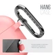 Силиконовый чехол для наушников Apple AirPods 3, Hang Case, розовый, ультратонкий защитный кейс толщиной 2 мм, защита от царапин, пыли и ударов, компактный, с карабином для крепления, ArmorStandart (ARM60320) - изображение 4