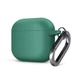 Силиконовый чехол для наушников Apple AirPods 3, Hang Case, зеленый, ультратонкий защитный кейс толщиной 2 мм, защита от царапин, пыли и ударов, компактный, с карабином для крепления, ArmorStandart (ARM60319) - изображение 1