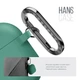 Силиконовый чехол для наушников Apple AirPods 3, Hang Case, зеленый, ультратонкий защитный кейс толщиной 2 мм, защита от царапин, пыли и ударов, компактный, с карабином для крепления, ArmorStandart (ARM60319) - изображение 4
