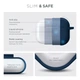 Силиконовый чехол для наушников Apple AirPods Pro 2 2022, Hang Case, синий, ультратонкий защитный кейс толщиной 2 мм, защита от царапин, пыли и ударов, компактный, с карабином для крепления, ArmorStandart (ARM68598) - изображение 3
