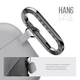 Силиконовый чехол для наушников Apple AirPods Pro 2 2022, Hang Case, серый, ультратонкий защитный кейс толщиной 2 мм, защита от царапин, пыли и ударов, компактный, с карабином для крепления, ArmorStandart (ARM68587) - изображение 4