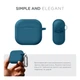 Силіконовий чохол для навушників Apple AirPods 4, Hang Case, синій, ультратонкий захисний кейс товщиною 2 мм, захист від подряпин, пилу та ударів, компактний, з карабіном для кріплення, ArmorStandart (ARM81281) - зображення 2