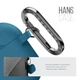 Силіконовий чохол для навушників Apple AirPods 4, Hang Case, синій, ультратонкий захисний кейс товщиною 2 мм, захист від подряпин, пилу та ударів, компактний, з карабіном для кріплення, ArmorStandart (ARM81281) - зображення 4