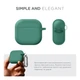 Силиконовый чехол для наушников Apple AirPods 4, Hang Case, зеленый, ультратонкий защитный кейс толщиной 2 мм, защита от царапин, пыли и ударов, компактный, с карабином для крепления, ArmorStandart (ARM81289) - изображение 2