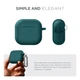 Силиконовый чехол для наушников Apple AirPods 4, Hang Case, зеленый, ультратонкий защитный кейс толщиной 2 мм, защита от царапин, пыли и ударов, компактный, с карабином для крепления, ArmorStandart (ARM81280) - изображение 2