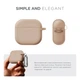 Силиконовый чехол для наушников Apple AirPods 4, Hang Case, пудровый, ультратонкий защитный кейс толщиной 2 мм, защита от царапин, пыли и ударов, компактный, с карабином для крепления, ArmorStandart (ARM81291) - изображение 2