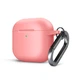 Силиконовый чехол для наушников Apple AirPods 4, Hang Case, розовый, ультратонкий защитный кейс толщиной 2 мм, защита от царапин, пыли и ударов, компактный, с карабином для крепления, ArmorStandart (ARM81290) - изображение 1