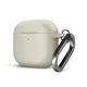 Силіконовий чохол для навушників Apple AirPods 4, Hang Case, бежевий, ультратонкий захисний кейс товщиною 2 мм, захист від подряпин, пилу та ударів, компактний, з карабіном для кріплення, ArmorStandart (ARM81279) - зображення 1
