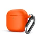 Силиконовый чехол для наушников Apple AirPods 4, Hang Case, оранжевый, ультратонкий защитный кейс толщиной 2 мм, защита от царапин, пыли и ударов, компактный, с карабином для крепления, ArmorStandart (ARM81288) - изображение 1