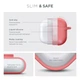 Силиконовый чехол для наушников Apple AirPods 4, Hang Case, розовый, ультратонкий защитный кейс толщиной 2 мм, защита от царапин, пыли и ударов, компактный, с карабином для крепления, ArmorStandart (ARM81290) - изображение 3