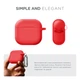 Силиконовый чехол для наушников Apple AirPods 4, Hang Case, красный, ультратонкий защитный кейс толщиной 2 мм, защита от царапин, пыли и ударов, компактный, с карабином для крепления, ArmorStandart (ARM81293) - изображение 2