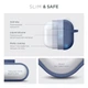 Силиконовый чехол для наушников Apple AirPods 4, Hang Case, фиолетовый, ультратонкий защитный кейс толщиной 2 мм, защита от царапин, пыли и ударов, компактный, с карабином для крепления, ArmorStandart (ARM81282) - изображение 3