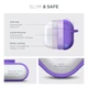 Силіконовий чохол для навушників Apple AirPods 4, Hang Case, фіолетовий, ультратонкий захисний кейс товщиною 2 мм, захист від подряпин, пилу та ударів, компактний, з карабіном для кріплення, ArmorStandart (ARM81292) - зображення 3