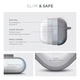 Силиконовый чехол для наушников Apple AirPods 4, Hang Case, серый, ультратонкий защитный кейс толщиной 2 мм, защита от царапин, пыли и ударов, компактный, с карабином для крепления, ArmorStandart (ARM81284) - изображение 3