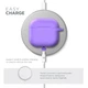 Силіконовий чохол для навушників Apple AirPods 4, Hang Case, фіолетовий, ультратонкий захисний кейс товщиною 2 мм, захист від подряпин, пилу та ударів, компактний, з карабіном для кріплення, ArmorStandart (ARM81292) - зображення 7