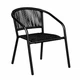Стілець садовий з плетеного штучного ротангу Garden Chair Amalfi SC-036E Чорний - зображення 1