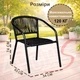Стілець садовий з плетеного штучного ротангу Garden Chair Amalfi SC-036E Чорний - зображення 6