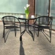 Стілець садовий з плетеного штучного ротангу Garden Chair Amalfi SC-036E Чорний - зображення 7