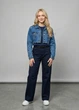 Укороченная джинсовая женская куртка Denim Co 16401 Синяя XS (на укр 40-42) - изображение 1