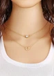Цепочка женская двойная с подковой и камушком Fashion Jewelry Золотистая 19931 - изображение 2