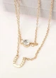 Цепочка женская двойная с подковой и камушком Fashion Jewelry Золотистая 19931 - изображение 6