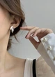 Серьги женские золотистые с листочками Fashion Jewelry Белые с голубым 15887 - изображение 4