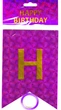 Паперова гірлянда «Happy Birthday» фіолетова голограма (281418) - зображення 1