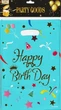 Набір святкових подарункових пакетів «Happy Birthday» поліетилен-фольга 10 шт 16х24 см Блакитний (S-0006) - зображення 2