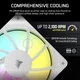 Вентиляторы CORSAIR RS120 ARGB 120 мм PWM с низким уровнем шума (Комплект 3шт) - изображение 8