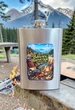 Стильная фляга сувенирная из нержавеющей стали 270 мл - Chaban_Souvenir - Металлическая, цвет металлик, для напитков. С изображением Для удачного отпуска FLM003 - изображение 2