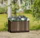 Горщик для квітів Keter Deco rectangle planter 261034 горіх - изображение 6