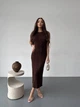 Минималистическое платье макси One size Коричневое (8118) - изображение 1