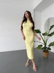 Минималистическое платье макси One size Желтое (8118) - изображение 3