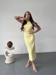 Минималистическое платье макси One size Желтое (8118) - изображение 5