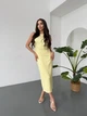 Минималистическое платье макси One size Желтое (8118) - изображение 9