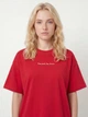 Футболка хлопковая длинная женская ONLY 15346761 XS Barbados Cherry (5715866547792) - изображение 4
