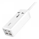 Подовжувач мережний LDNIO SC1418 Power Strip PD/QC 65W USB/2 Type-C,1 розетка, кабель 2.5m White - зображення 1