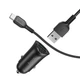 Автомобільний Зарядний Пристрій Hoco Z39 QC3.0 Type-C 2USB Чорний - изображение 3