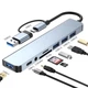 Хаб 8 в 1 SD/TF HDMI 4K30Hz USB2.0 USB 3.0 Type-C PD 100W Stone ST-H30 - зображення 1