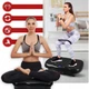 Віброплатформа з еспандерами Vibro Slim Renew Force вібраційна платформа для тренувань до 150 кг Чорна - зображення 4