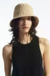 Солом'яний жіночий капелюх cos crocheted straw bucket hat 1221581001 XS/S Бежевий - изображение 1