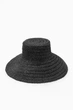 Солом'яний жіночий капелюх COS woven straw hat 1221578002 M-L Чорний - изображение 3