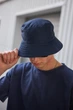 Панама базовая Intruder легкая хлопковая с оптимальными полями для города и отдыха повседневная унисекс синяя one size - изображение 1