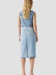 Spódnica damska jeansowa midi z wysokim stanem Levi`s Hr Back Slit Skirt 001VH-0001 28 Błękitna (5401157932285) - obraz 4