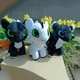 Набор мягких игрушек «3 дракона» из мультфильма «Беззубик и Дневная фурия» — Дарт, Паунсер, Раффраннер, 23 см, плюшевые дракончики - изображение 6