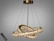 Светодиодная подвесная люстра Diasha 7896/600+400S-gold 54Вт - изображение 1