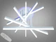 Потолочная светодиодная люстра с пультом, 102 Вт, белая, для гостиной 7010WH LED 3color dimmer - изображение 2