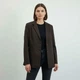 Женский классический пиджак с разрезом сзади прямого силуэта NORA KVITTIN MKNK3046 - 42, Шоколад - изображение 1